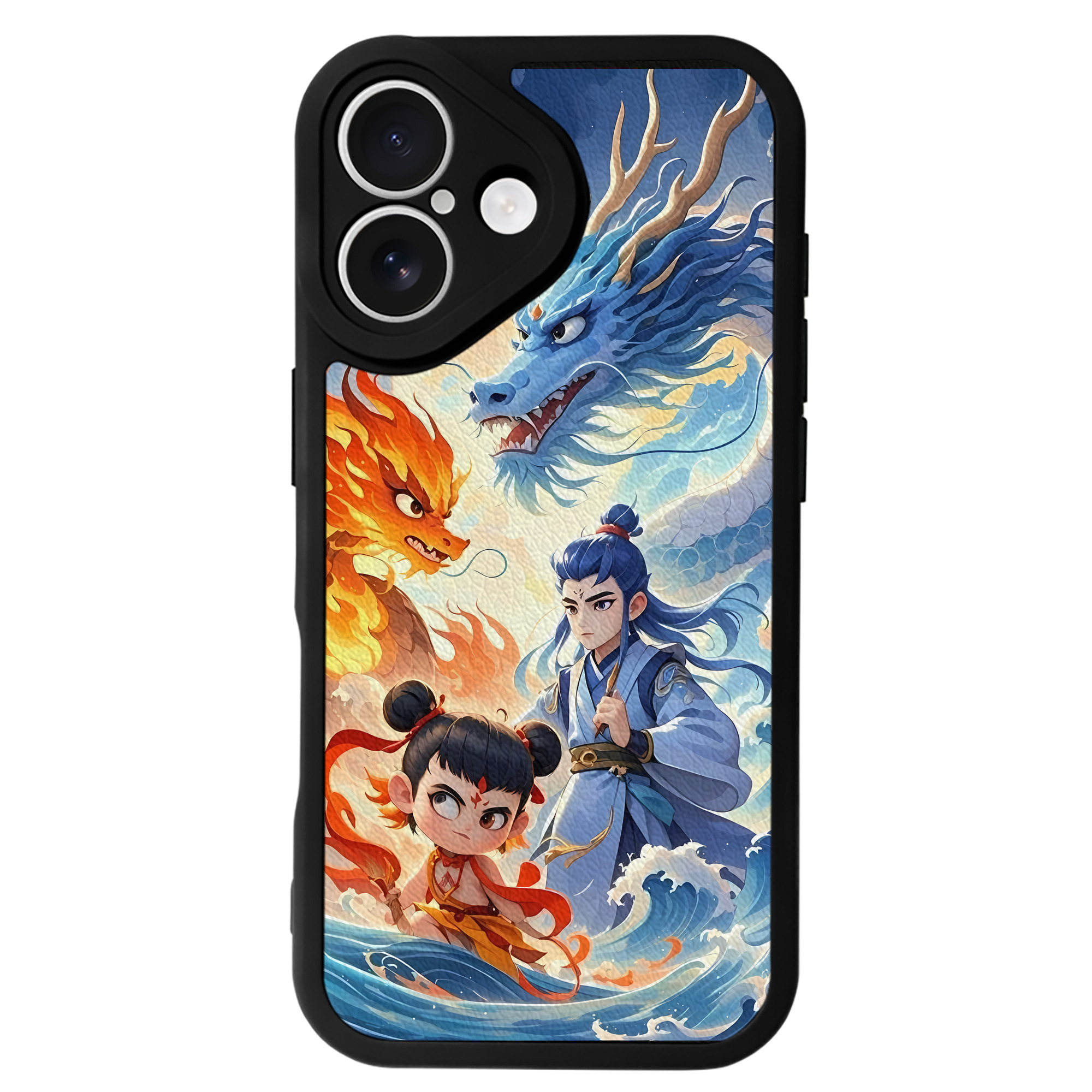 （画像用） Ne Zha 2 ナタ 魔童の大暴れ 【iPhone 16シリーズ対応】シリコンスマホケース（レザー調） 材質：シリコン
